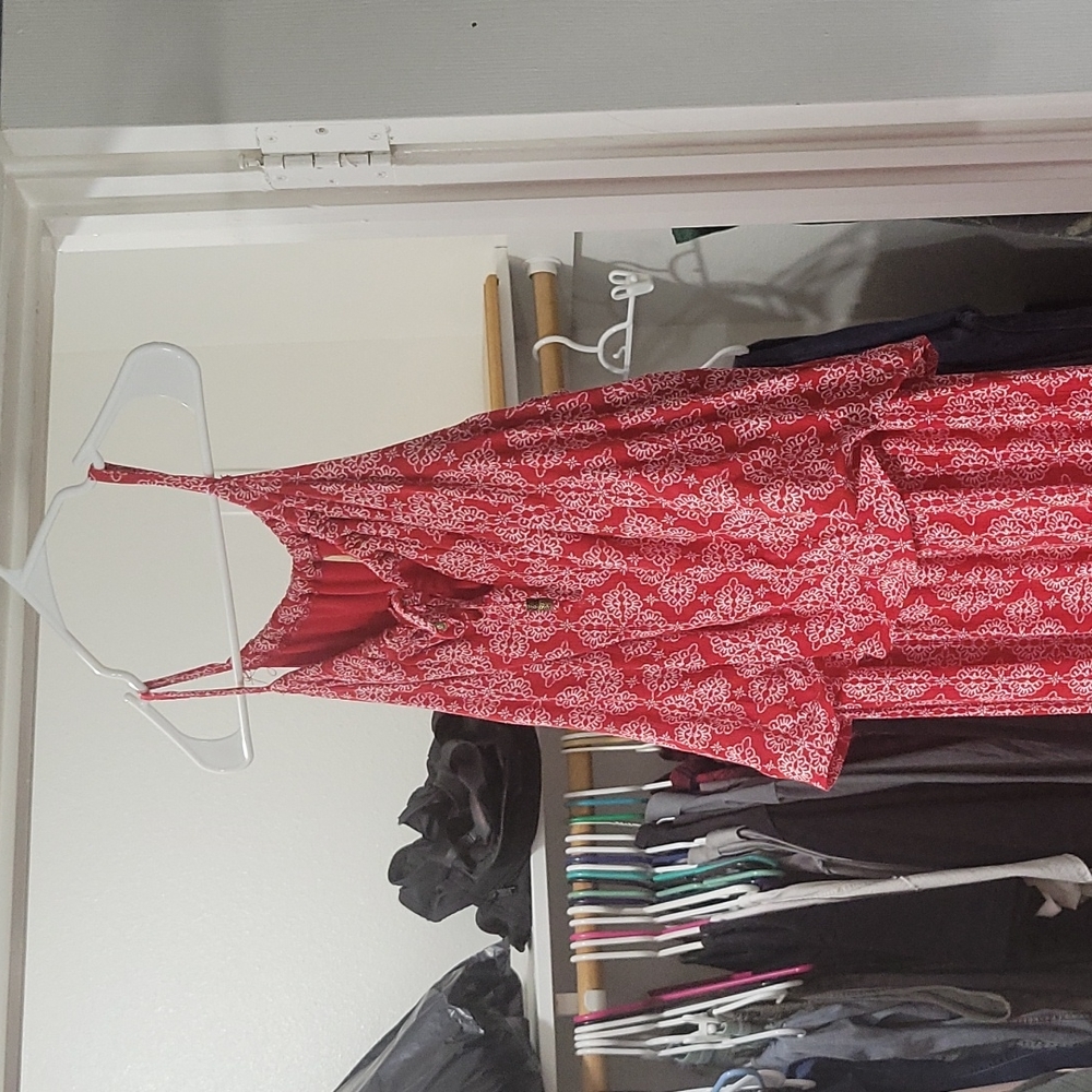 Red Halter Summer Dress